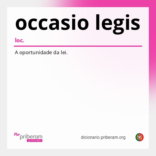 Significado de occasio legis